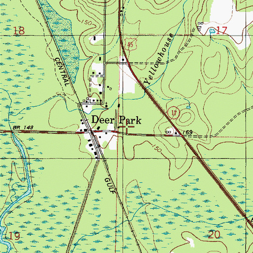 Topographic Map of Deer Park Junior High School (historical), AL