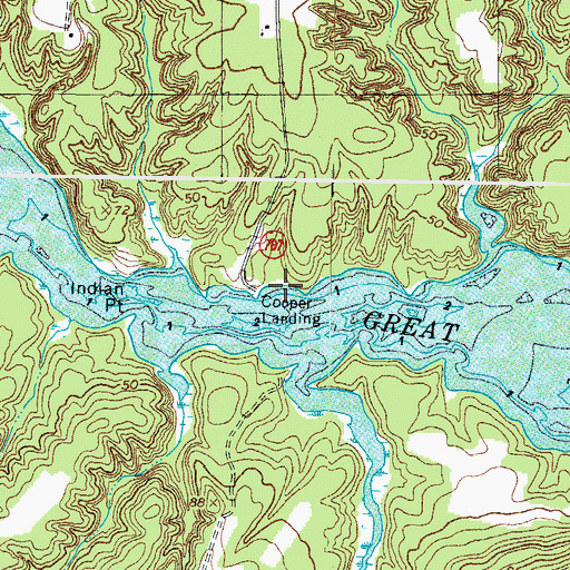 Topographic Map of Cooper Landing, VA