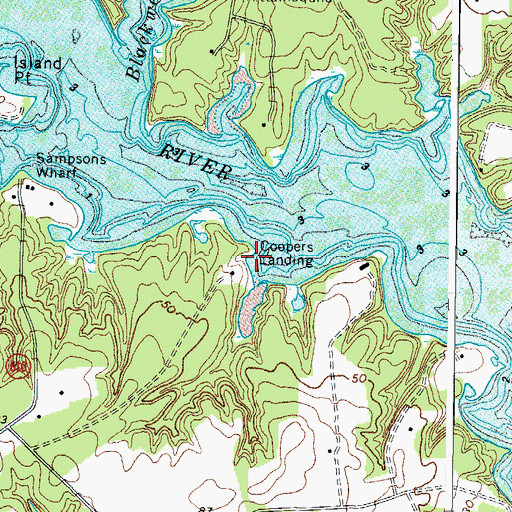 Topographic Map of Cooper Landing, VA