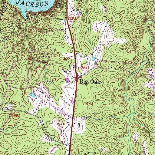 Topographic Map of Cornwell, VA