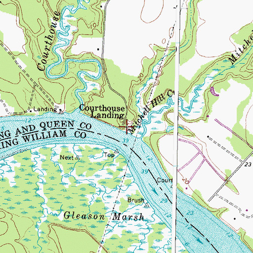 Topographic Map of Courthouse Landing, VA