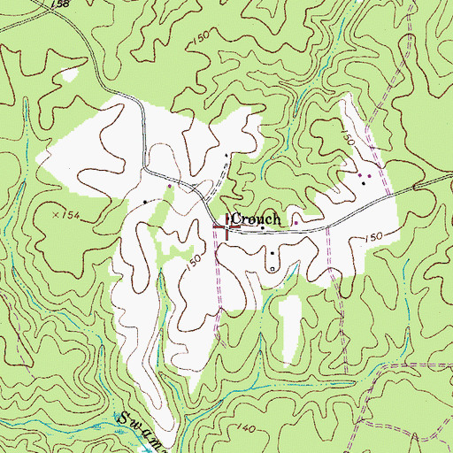 Topographic Map of Crouch, VA