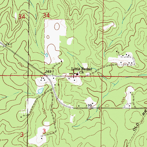 Topographic Map of Booker T Washington High School (historical), AL