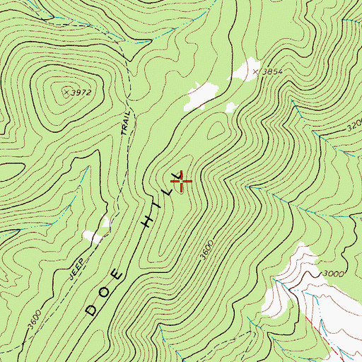 Topographic Map of Doe Hill, VA