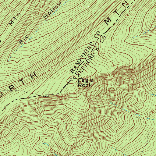 Topographic Map of Eagle Rock, VA
