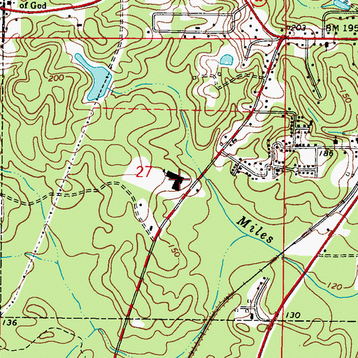 Topographic Map of Washington County High School, AL