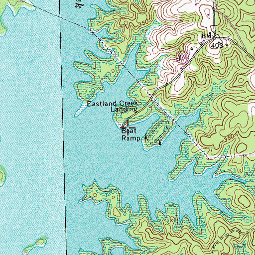 Topographic Map of Eastland Creek Landing, VA