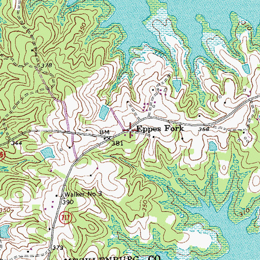 Topographic Map of Eppes Fork, VA