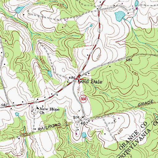 Topographic Map of Gold Dale, VA