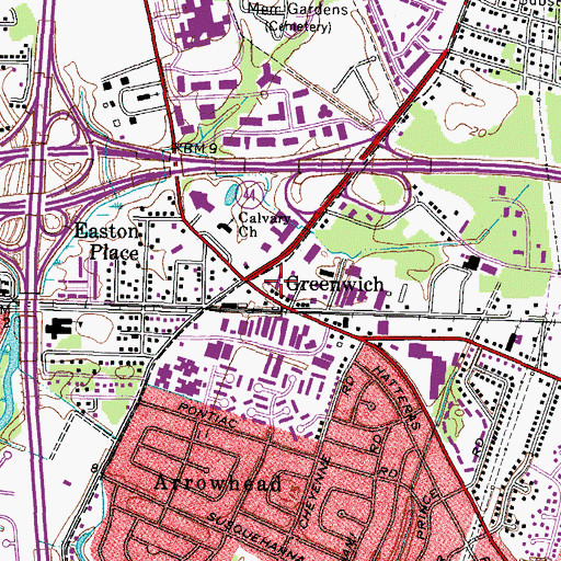 Topographic Map of Greenwich, VA