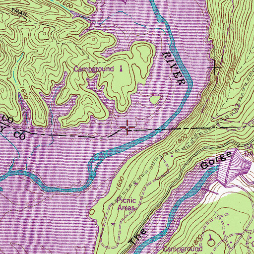 Topographic Map of Greenwood, VA
