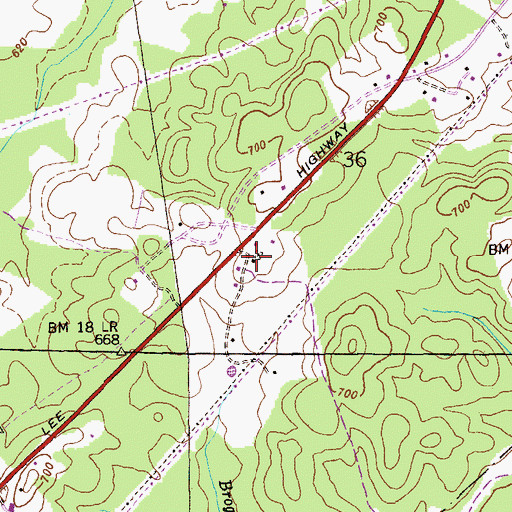 Topographic Map of Cross Cemetery, AL