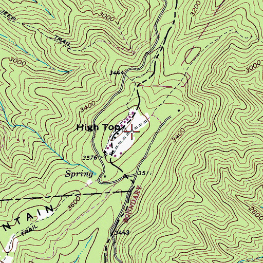 Topographic Map of High Top, VA