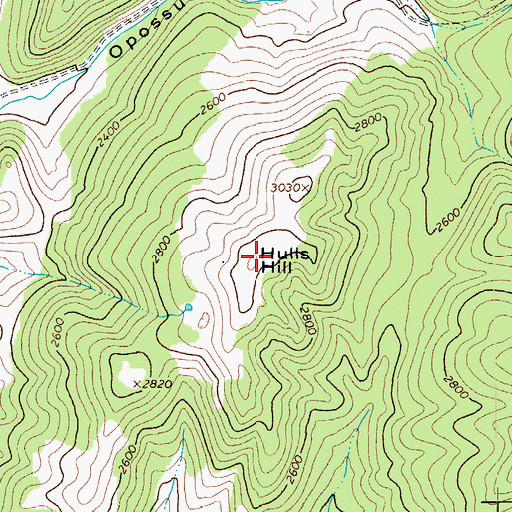 Topographic Map of Hulls Hill, VA