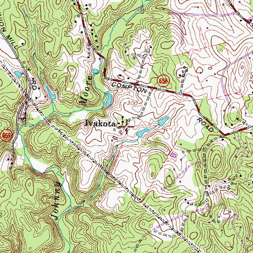 Topographic Map of Ivakota, VA