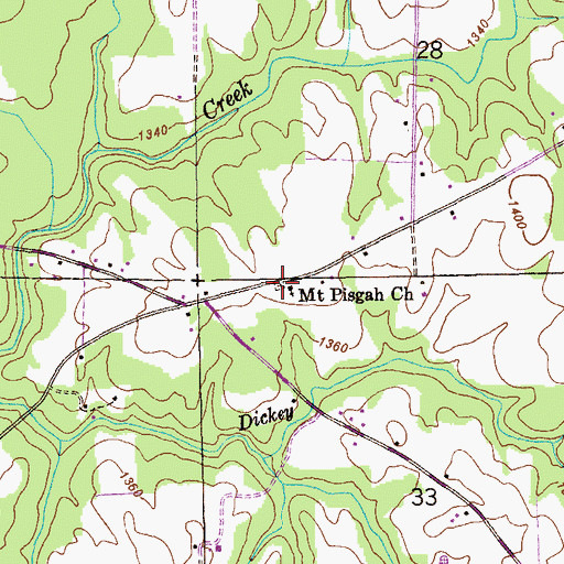 Topographic Map of Hudgins Cemetery, AL