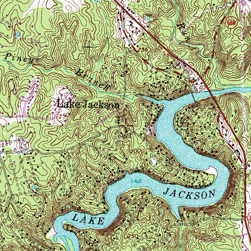 Topographic Map of Lake Jackson, VA