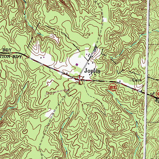 Topographic Map of Joplin, VA