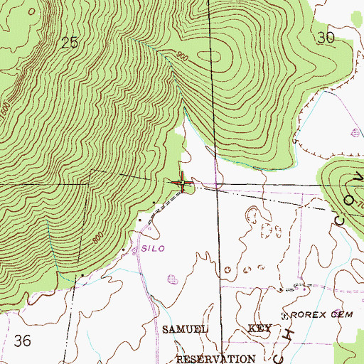 Topographic Map of Loyds Cemetery, AL
