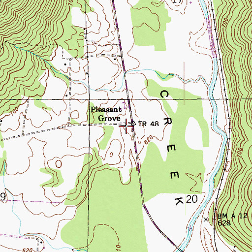 Topographic Map of Matthews Church, AL
