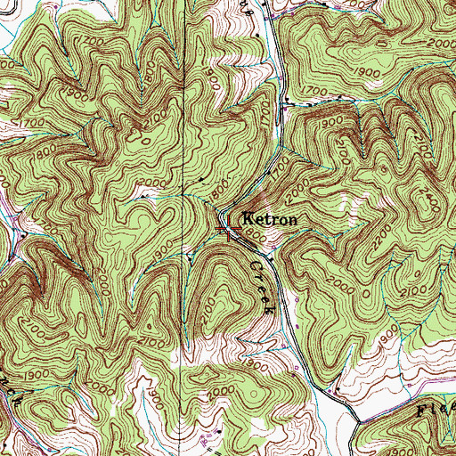 Topographic Map of Ketron, VA