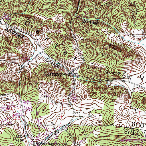 Topographic Map of Ketrontown, VA