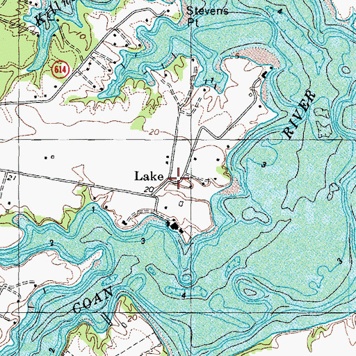 Topographic Map of Lake, VA