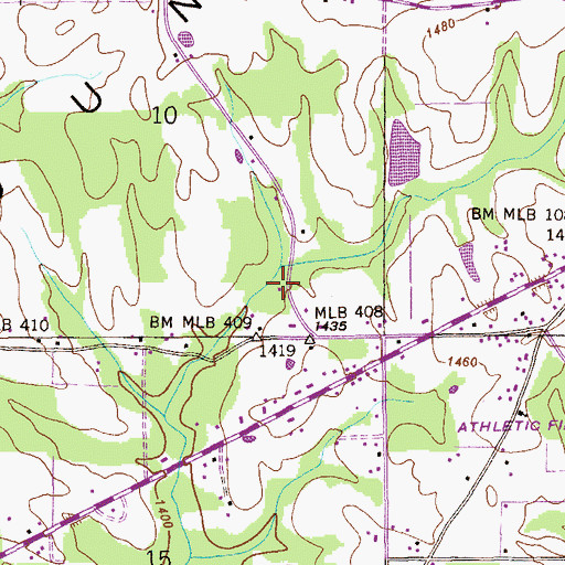 Topographic Map of New Liberty Church, AL