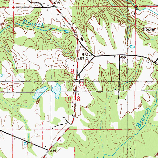 Topographic Map of Oak Lawn Cemetery, AL