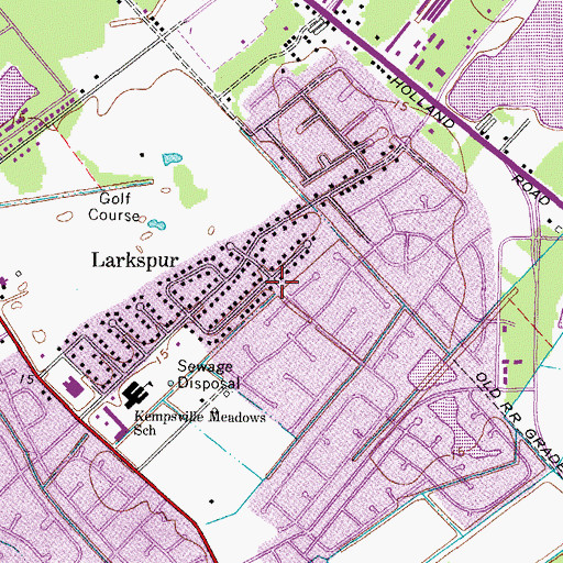 Topographic Map of Larkspur, VA