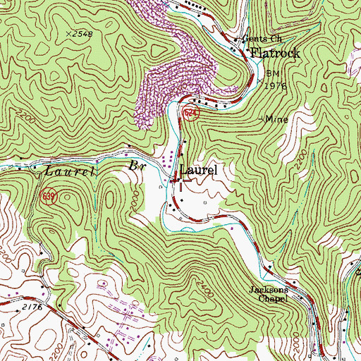 Topographic Map of Laurel, VA