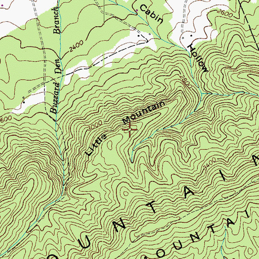 Topographic Map of Little Mountain, VA