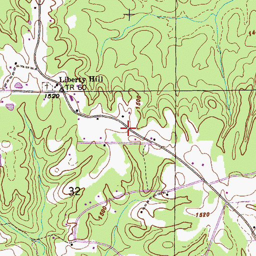 Topographic Map of Philadelphia Church, AL