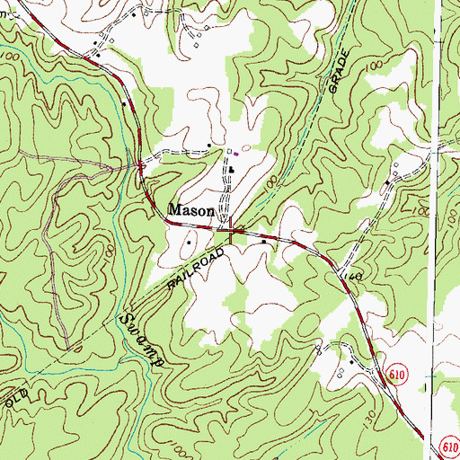 Topographic Map of Mason, VA