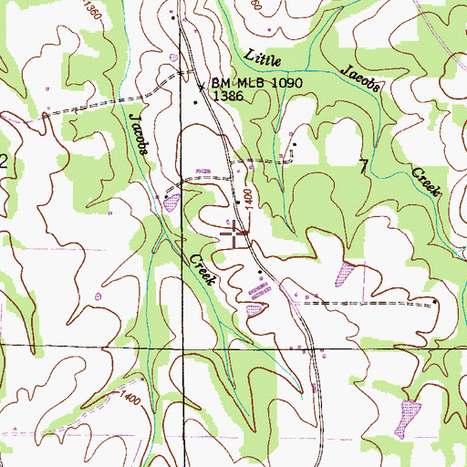 Topographic Map of Samples Cemetery, AL