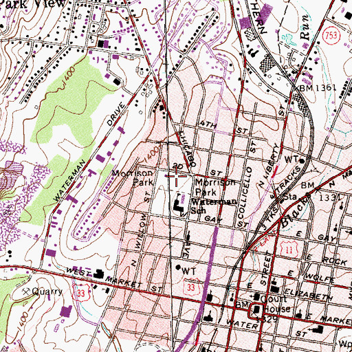 Topographic Map of Morrison Park, VA