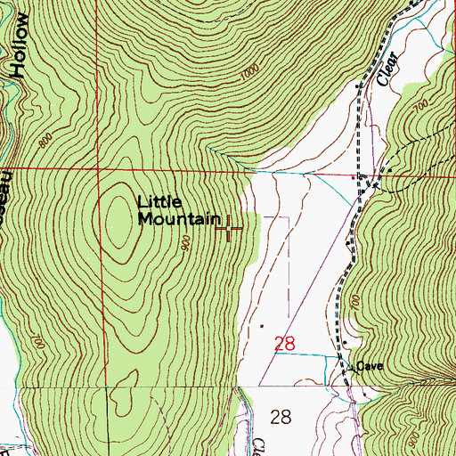 Topographic Map of Tipton Cemetery, AL
