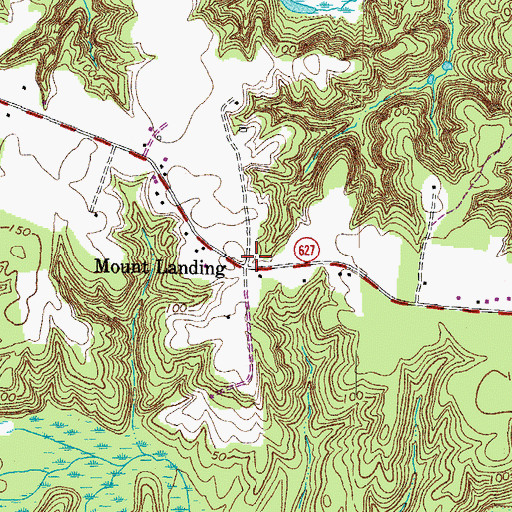 Topographic Map of Mount Landing, VA