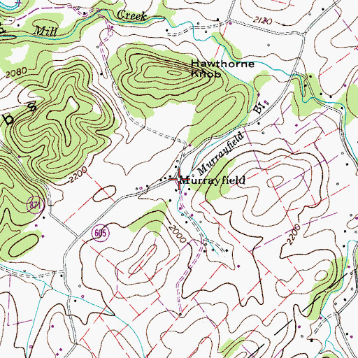 Topographic Map of Murrayfield, VA