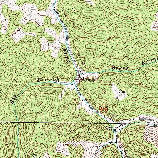 Topographic Map of Nancy, VA