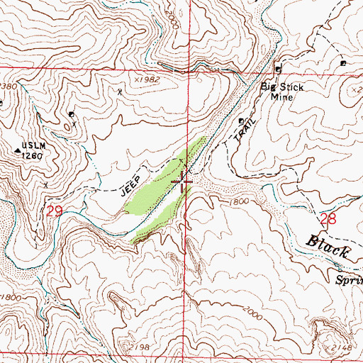 Topographic Map of Black Canyon Wash, AZ