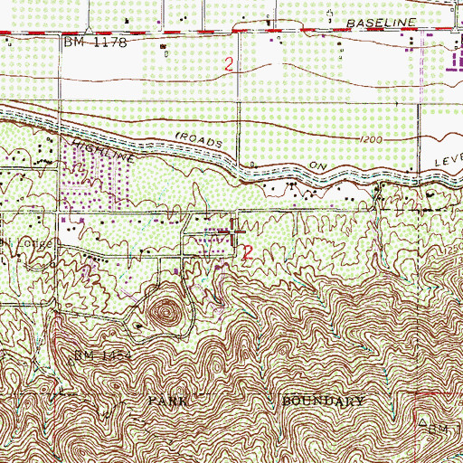 Topographic Map of Puerto Park, AZ