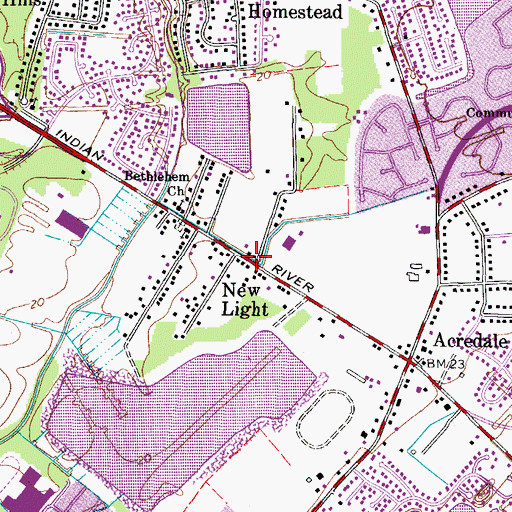 Topographic Map of New Light, VA