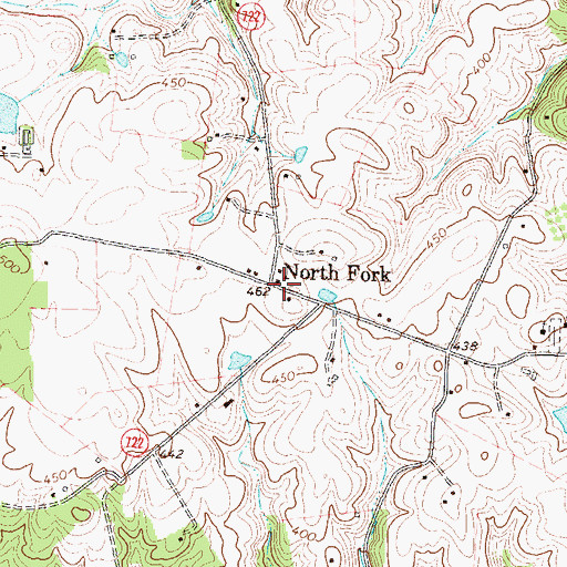 Topographic Map of North Fork, VA