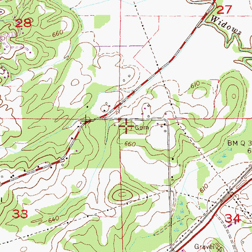 Topographic Map of Wilson Cemetery, AL