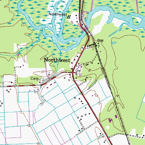 Topographic Map of Northwest, VA
