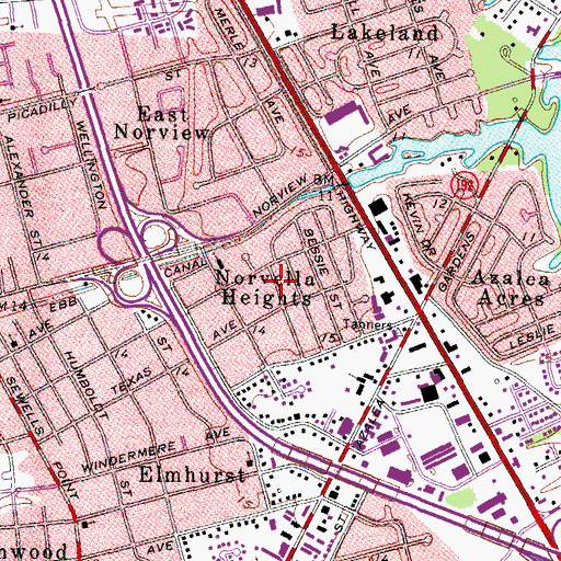 Topographic Map of Norvella Heights, VA