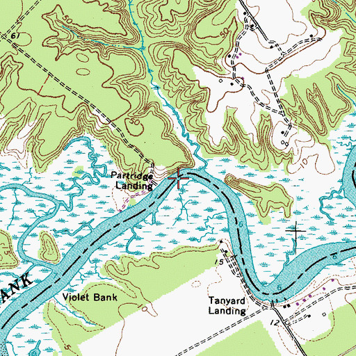 Topographic Map of Partridge Landing, VA