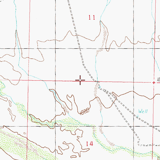 Topographic Map of Pump Well, AZ