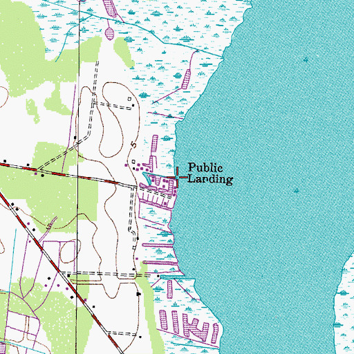 Topographic Map of Public Landing, VA